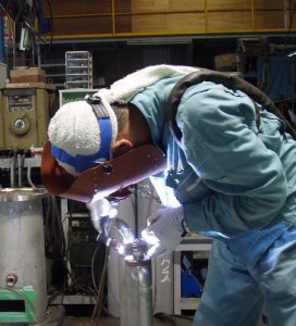 二重管式熱交換器　裏波溶接